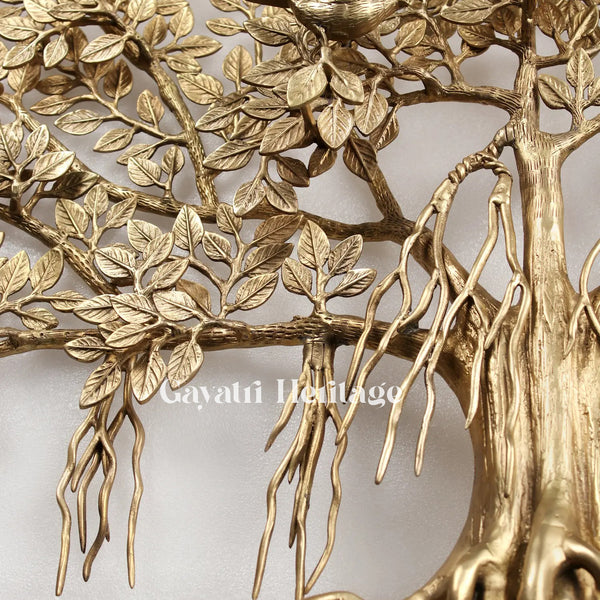 Elegant Brass Kalpvriksha Wall Hanging – A Sacred Tree of Life for Your Home | Gayatri Heritage