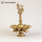 Brass Peacock Design Lamp – Stunning Ethnic Diya | Gayatri Heritage