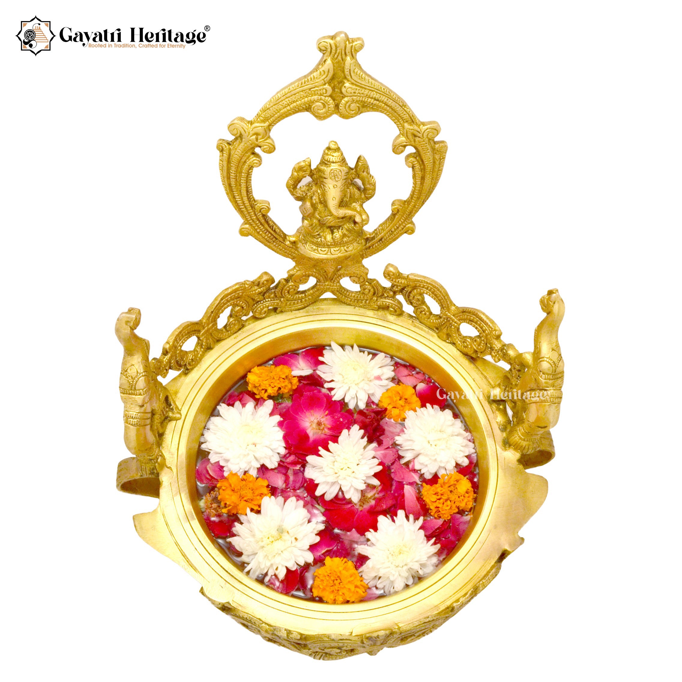 Brass Ganesh Urli – Sacred Home Décor for Blessings | Gayatri Heritage