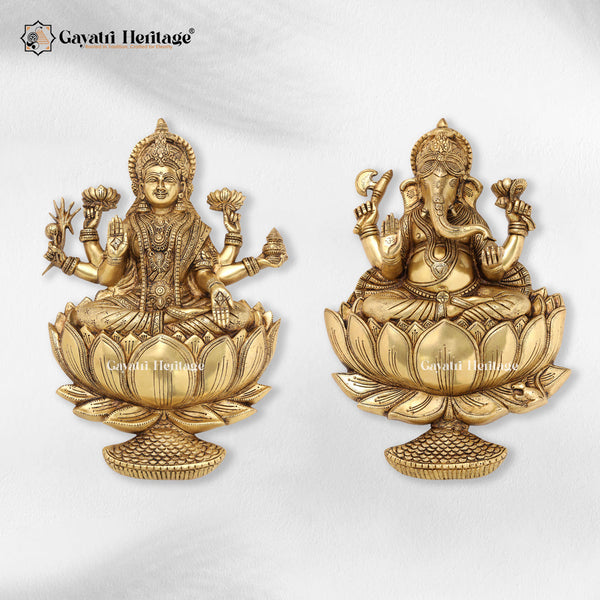 Brass Ganesh Laxmi Wall Decor – Divine Blessings for Your Home | Gayatri Heritage