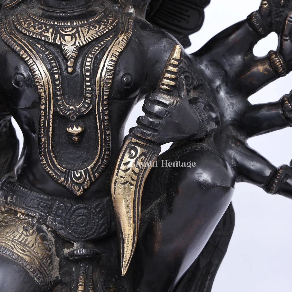 Brass Panchmukhi Hanuman – Divine Protector Idol | Gayatri Heritage