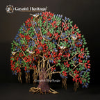 Brass Kalpavriksha Tree with Chirping Birds in Stone Work – A Harmony of Nature and Spirituality | Gayatri Heritage