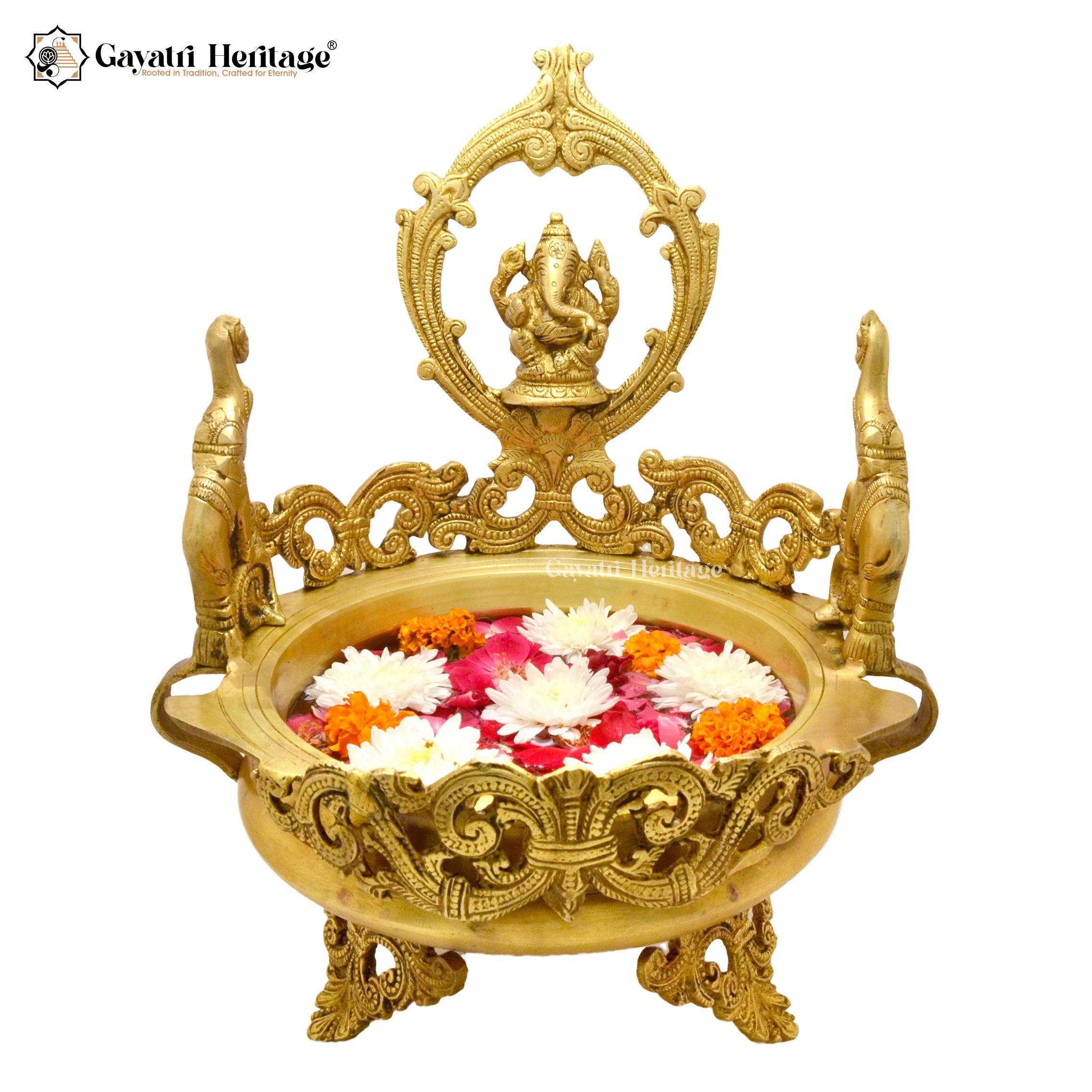 Brass Ganesh Urli – Sacred Home Décor for Blessings | Gayatri Heritage