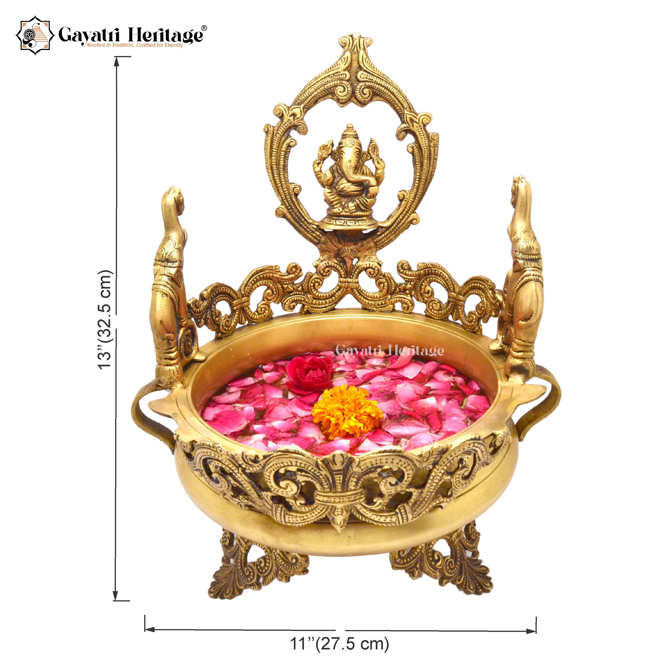 Brass Ganesh Urli – Sacred Home Décor for Blessings | Gayatri Heritage