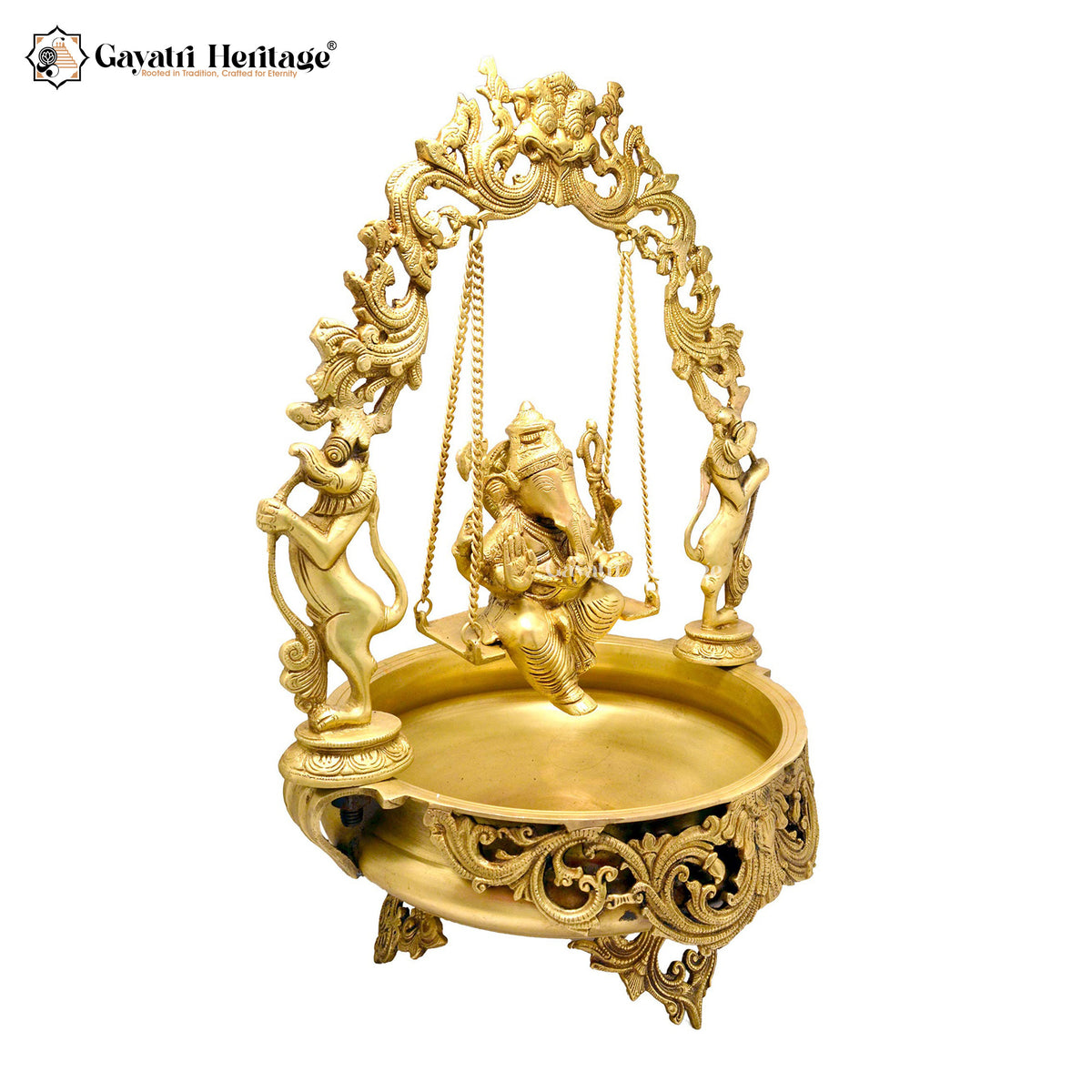 Brass Ganesh Urli – Elegant Religious Decor for Your Home | Gayatri Heritage