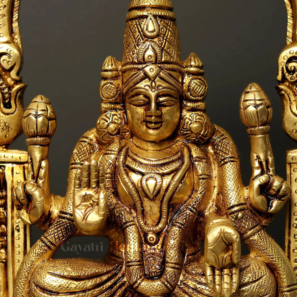 Brass Lord Balaji and Goddess Padmavati – Divine Couple Blessings for Prosperity and Devotion | Gayatri Heritage