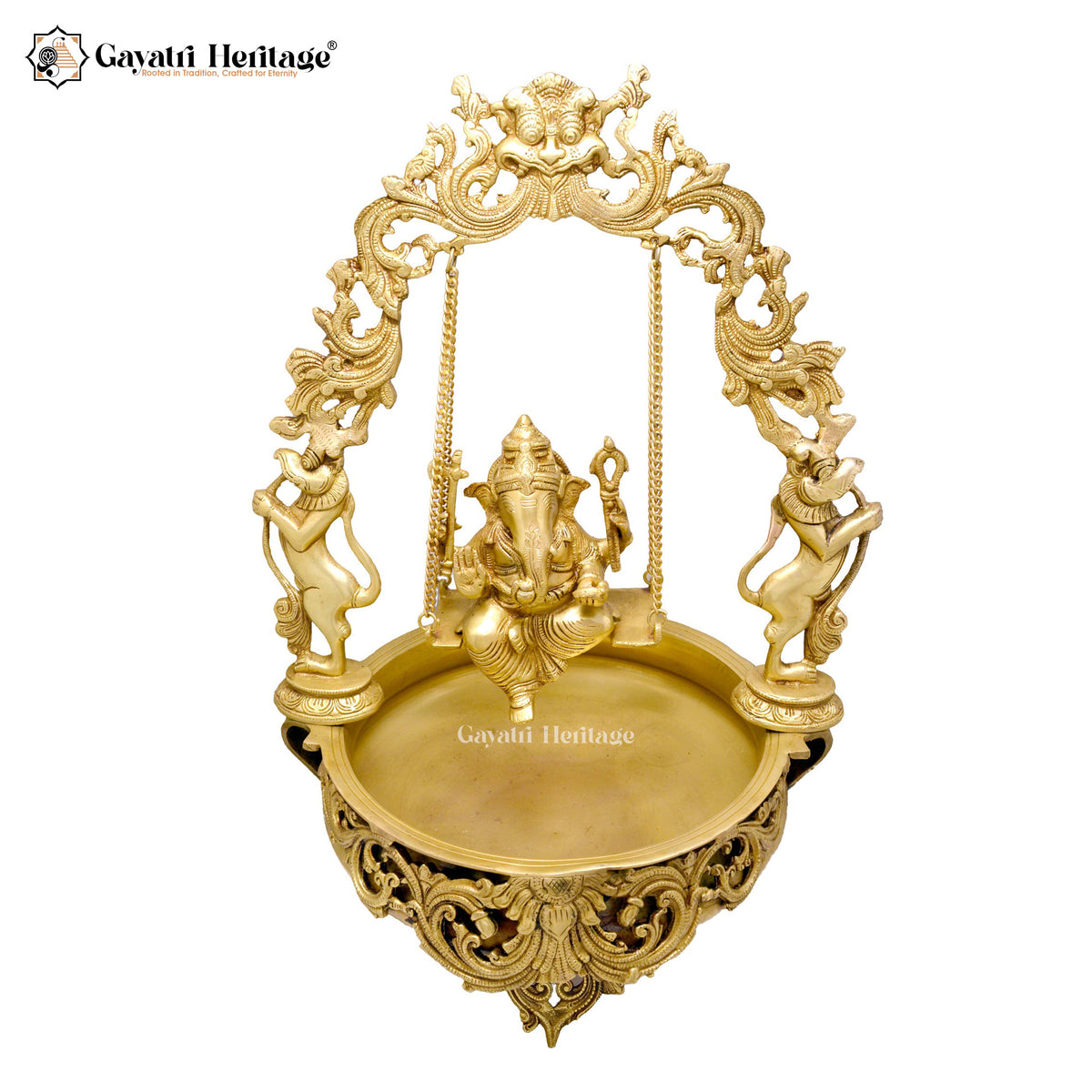 Brass Ganesh Urli – Elegant Religious Decor for Your Home | Gayatri Heritage