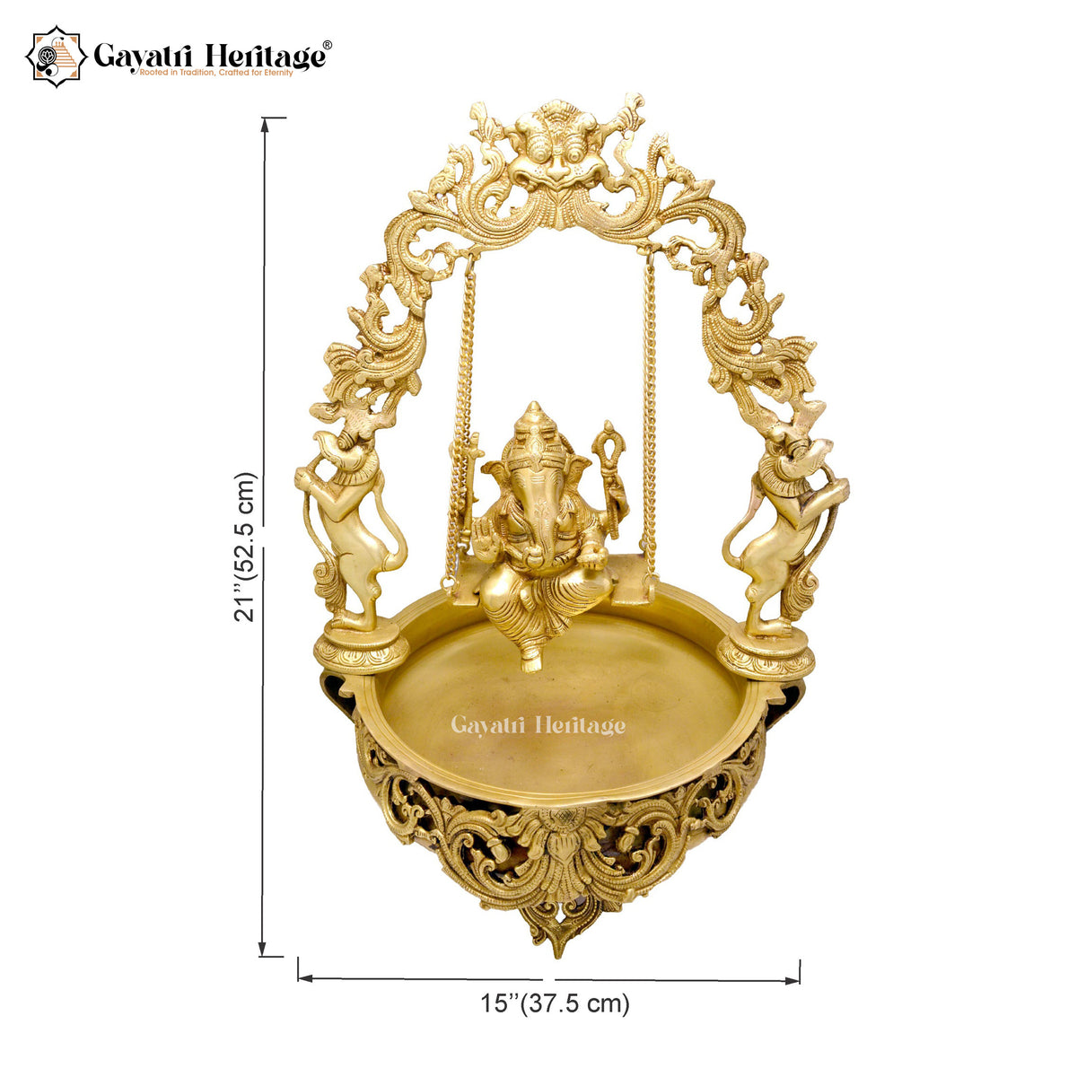 Brass Ganesh Urli – Elegant Religious Decor for Your Home | Gayatri Heritage