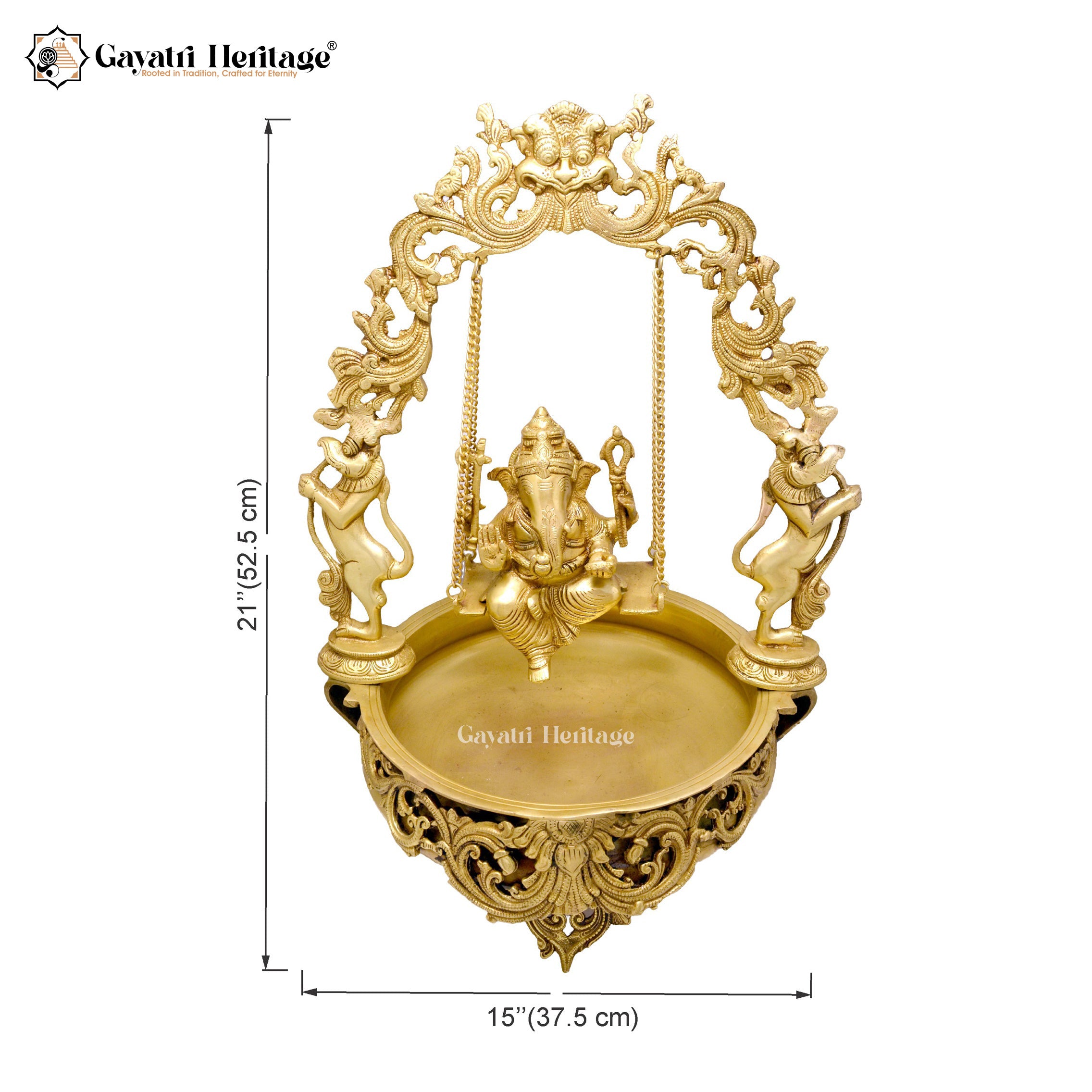Brass Ganesh Urli – Elegant Religious Decor for Your Home | Gayatri Heritage