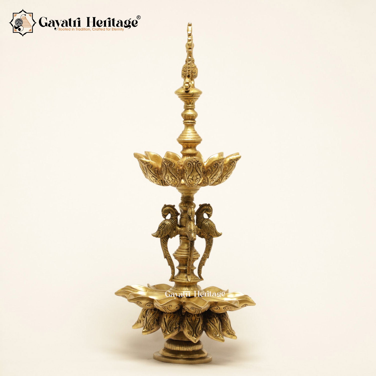 Brass Peacock Diya – Graceful Traditional Lighting | Gayatri Heritage