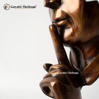Brass Silent Man in Bronze Finish – Artistic Decorative Sculpture | Gayatri Heritage
