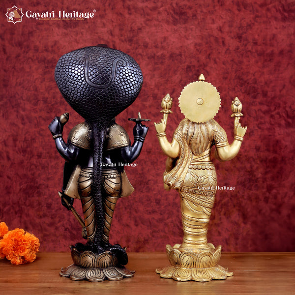 Brass Vishnu Laxmi Statue – Divine Home Décor | Gayatri Heritage