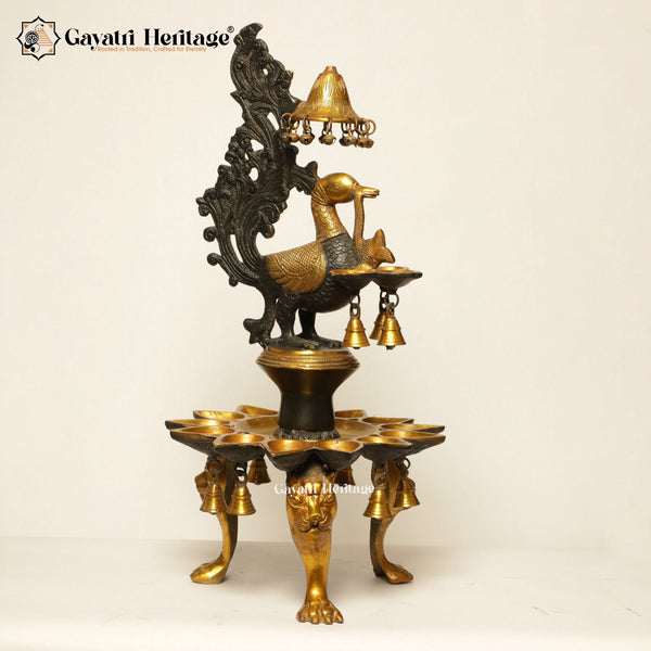 Brass Peacock Diya / Appam Lamp – Enhance Your Traditional Décor | Gayatri Heritage