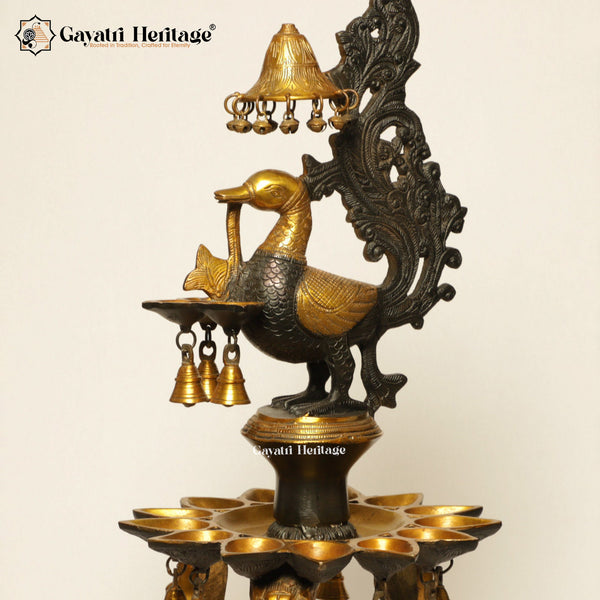 Brass Peacock Diya / Appam Lamp – Enhance Your Traditional Décor | Gayatri Heritage