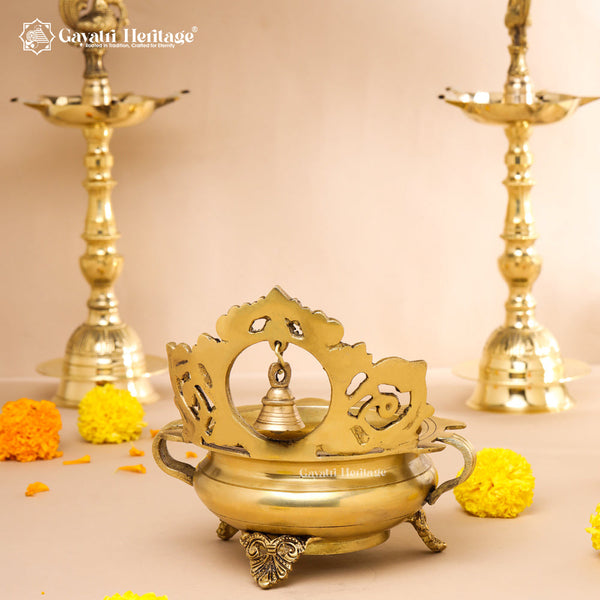 Brass Bell Design Urli – Traditional Brass Decorative Bowl | Gayatri Heritage