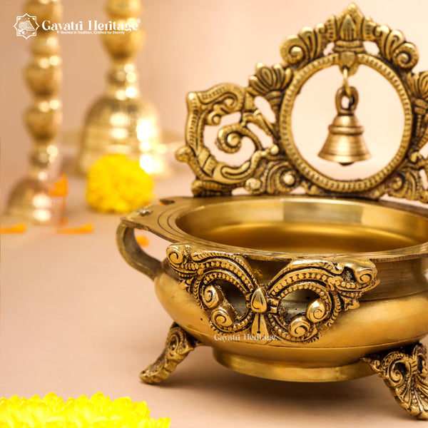 Brass Bell Design Urli – Traditional Brass Decorative Bowl | Gayatri Heritage