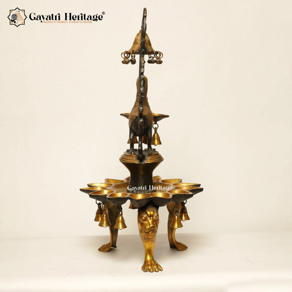 Brass Peacock Diya / Appam Lamp – Enhance Your Traditional Décor | Gayatri Heritage