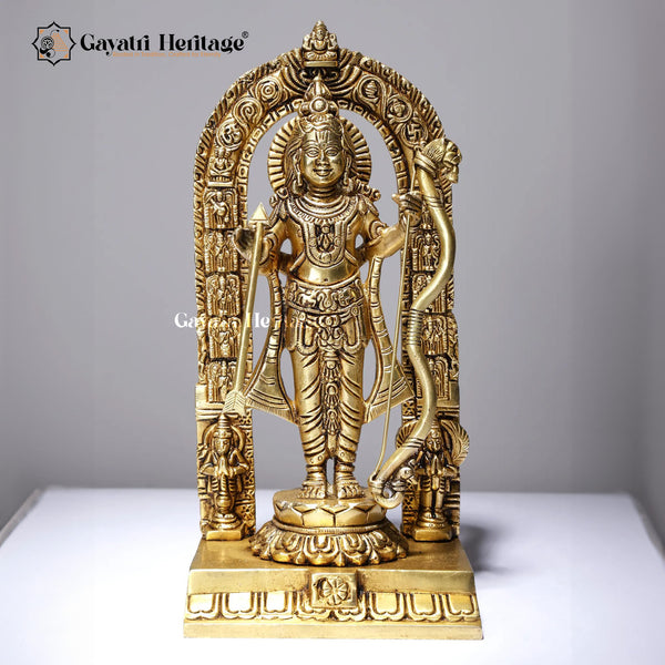 Brass Ram Lalla Statue – Sacred Divine Idol | Gayatri Heritage