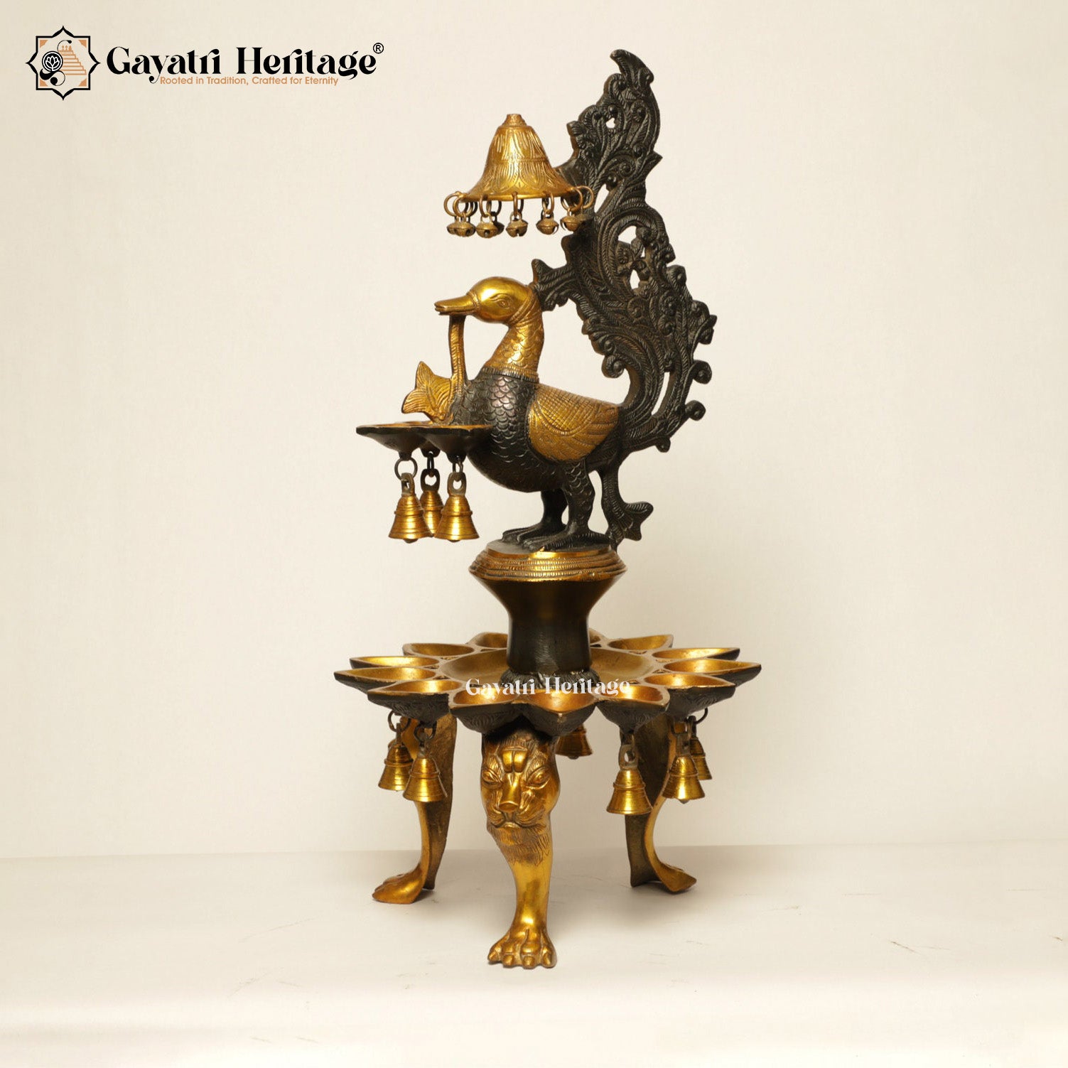 Brass Peacock Diya / Appam Lamp – Enhance Your Traditional Décor | Gayatri Heritage