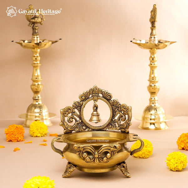 Brass Bell Design Urli – Traditional Brass Decorative Bowl | Gayatri Heritage