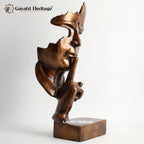 Brass Silent Man in Bronze Finish – Artistic Decorative Sculpture | Gayatri Heritage