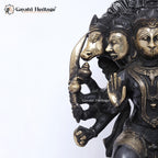 Brass Panchmukhi Hanuman – Divine Protector Idol | Gayatri Heritage