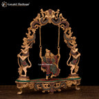 Brass Radha Krishna Jhula – Traditional Swing Décor | Gayatri Heritage