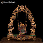 Brass Radha Krishna Jhula – Traditional Swing Décor | Gayatri Heritage
