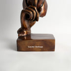 Brass Silent Man in Bronze Finish – Artistic Decorative Sculpture | Gayatri Heritage