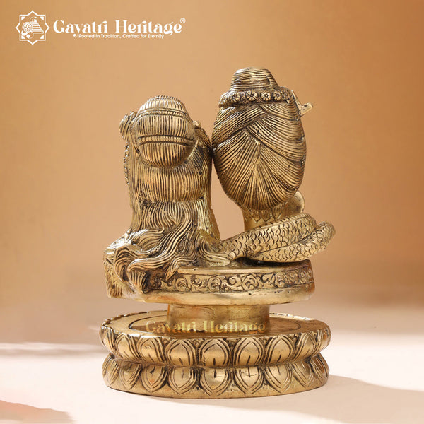 Brass Shiva Parvati Head Statue – Elegant Divine Representation | Gayatri Heritage