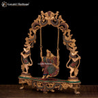 Brass Radha Krishna Jhula – Traditional Swing Décor | Gayatri Heritage