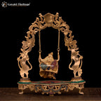 Brass Radha Krishna Jhula – Traditional Swing Décor | Gayatri Heritage