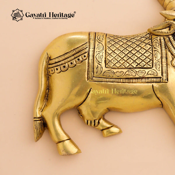 Brass Kamdhenu Cow Wall Hanging – Divine Blessings of Prosperity and Nurturing | Gayatri Heritage