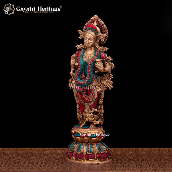 Brass Radha Krishna Statue Pair – Elegant Divine Sculptures | Gayatri Heritage