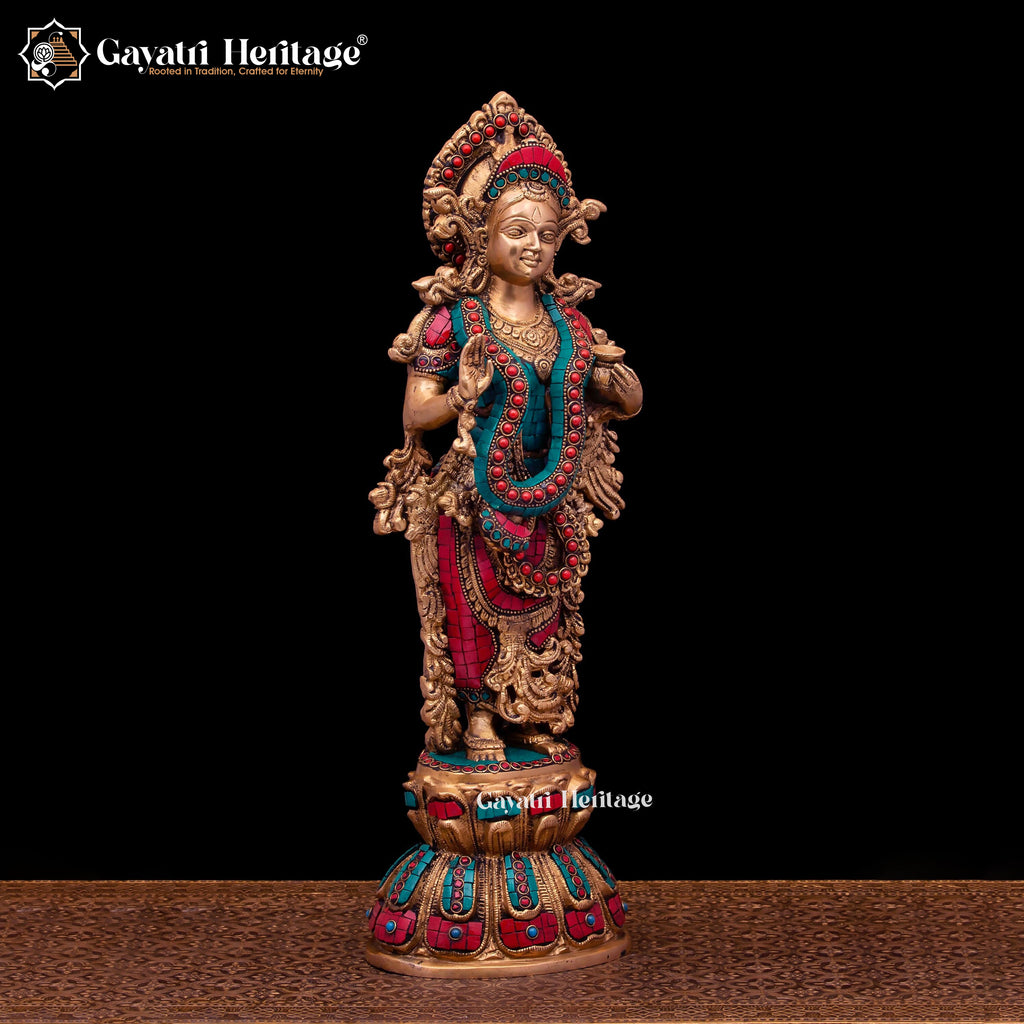 Brass Radha Krishna Statue Pair – Elegant Divine Sculptures | Gayatri Heritage