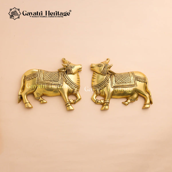 Brass Kamdhenu Cow Wall Hanging – Divine Blessings of Prosperity and Nurturing | Gayatri Heritage