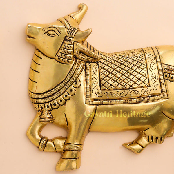 Brass Kamdhenu Cow Wall Hanging – Divine Blessings of Prosperity and Nurturing | Gayatri Heritage