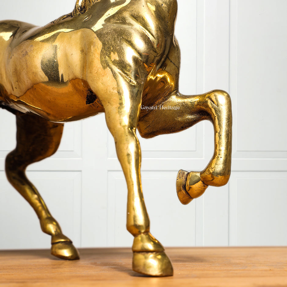 Brass Antique Horse Statue – Majestic Décor for Your Space | Gayatri Heritage