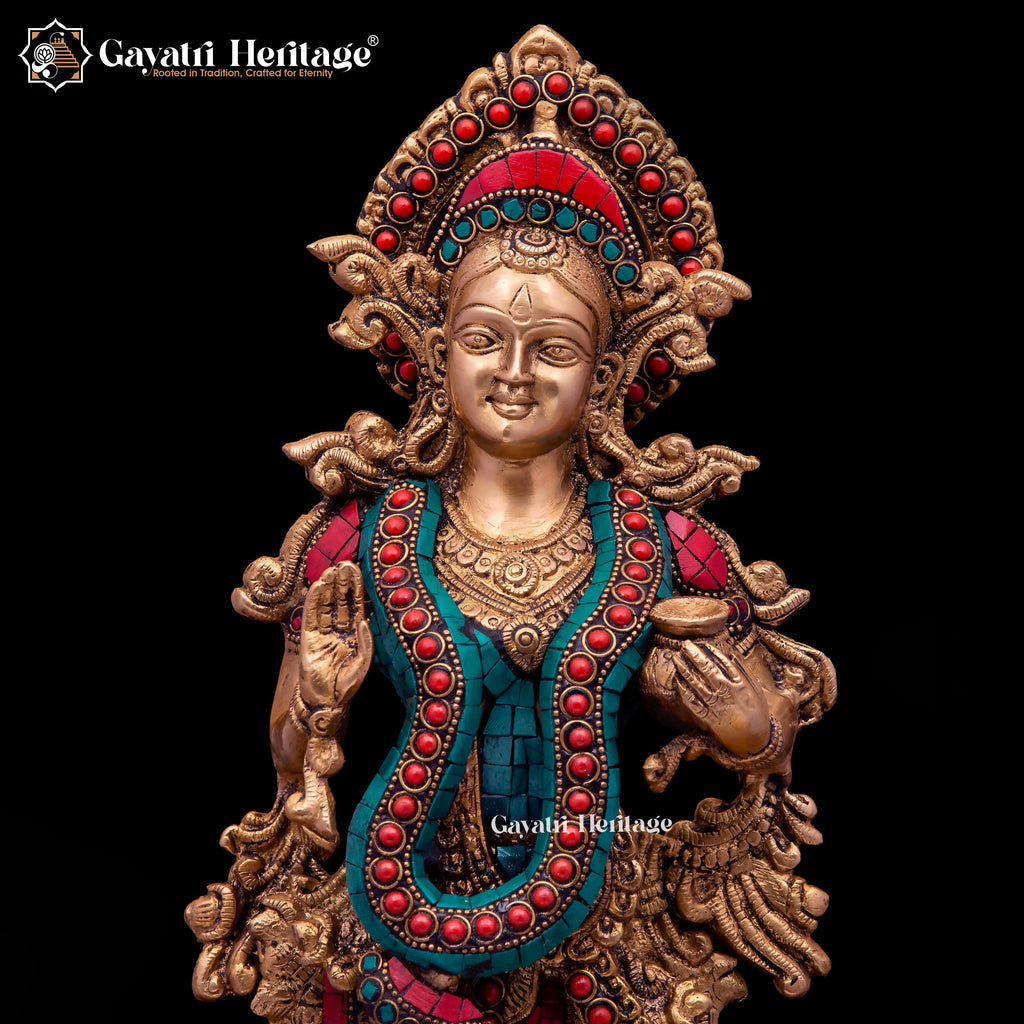 Brass Radha Krishna Statue Pair – Elegant Divine Sculptures | Gayatri Heritage
