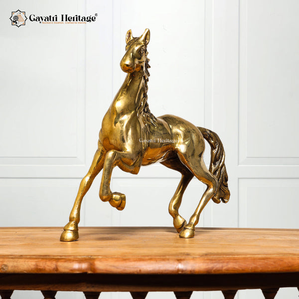 Brass Antique Horse Statue – Majestic Décor for Your Space | Gayatri Heritage