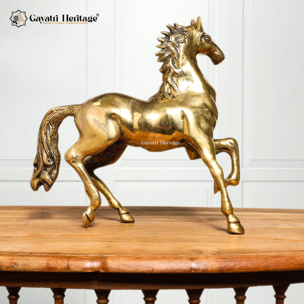 Brass Antique Horse Statue – Majestic Décor for Your Space | Gayatri Heritage