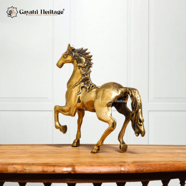 Brass Antique Horse Statue – Majestic Décor for Your Space | Gayatri Heritage