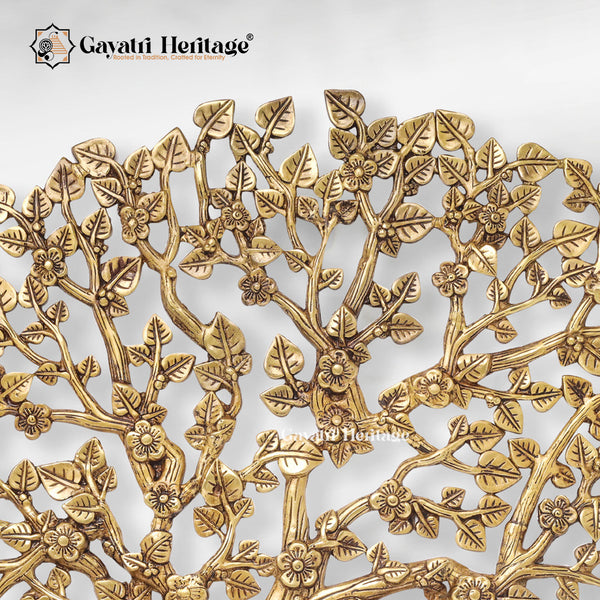 Brass Kalpavriksha Wall Hanging Tree – A Sacred Symbol of Life, Wisdom, and Growth | Gayatri Heritage