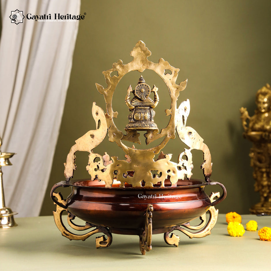 Brass Ganesha Urli – Divine Brass Décor for Prosperity | Gayatri Heritage