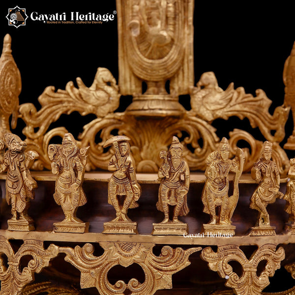 Brass Dasavtaram Urli – Sacred Vishnu Avatar Décor | Gayatri Heritage