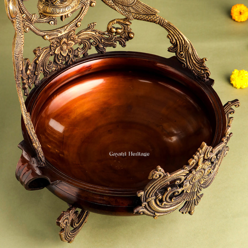 Brass Ganesha Urli – Divine Brass Décor for Prosperity | Gayatri Heritage