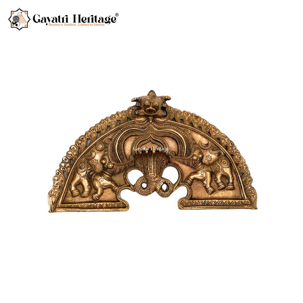 Brass Prabhavali Frame Arch Wall Decor – Divine Spiritual Accent | Gayatri Heritage