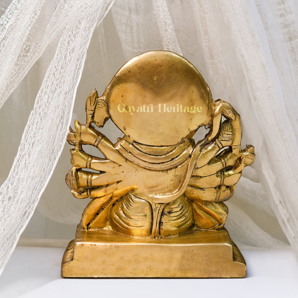 Brass Panchmukhi Hanuman – Devotional Sculpture | Gayatri Heritage