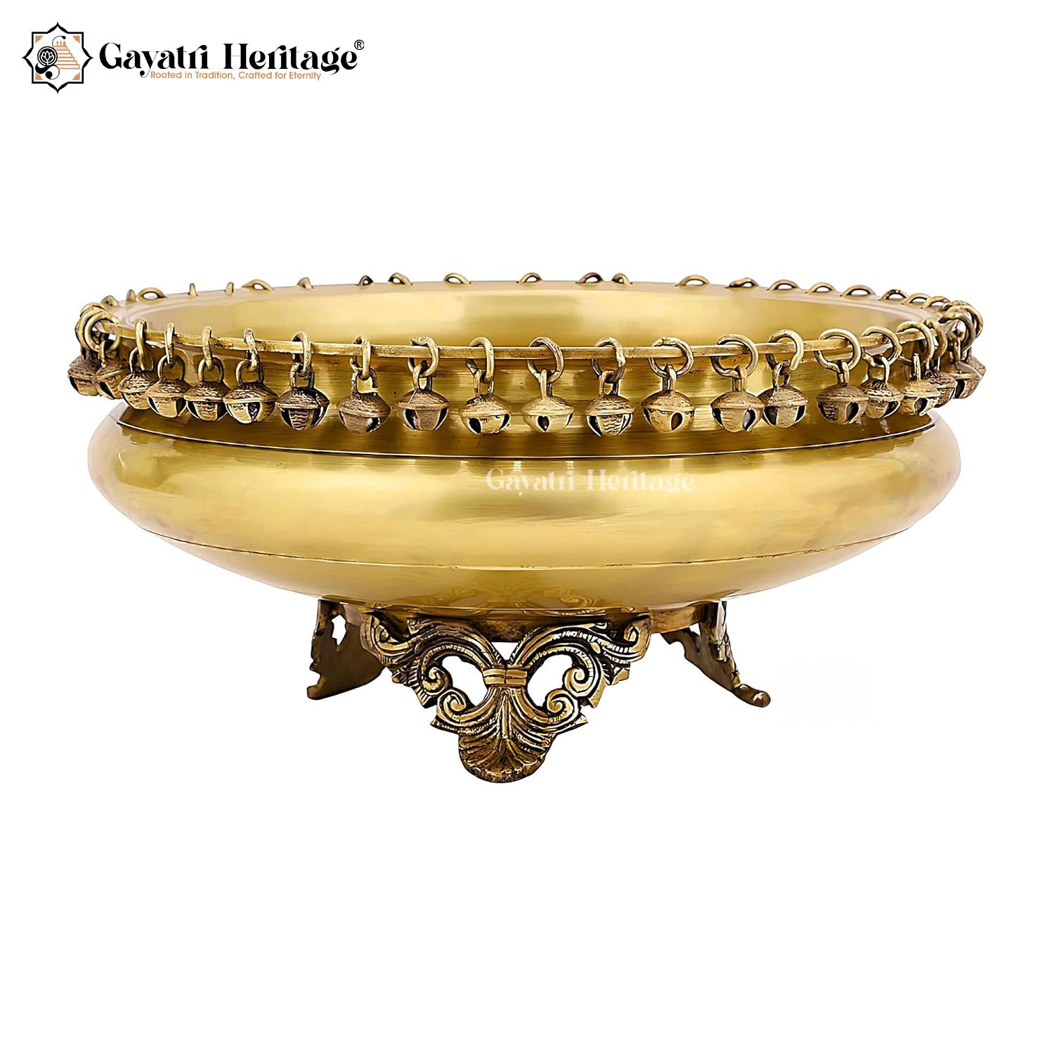 Brass Big Size Ghungroo Urli – Traditional Decorative Bowl | Gayatri Heritage