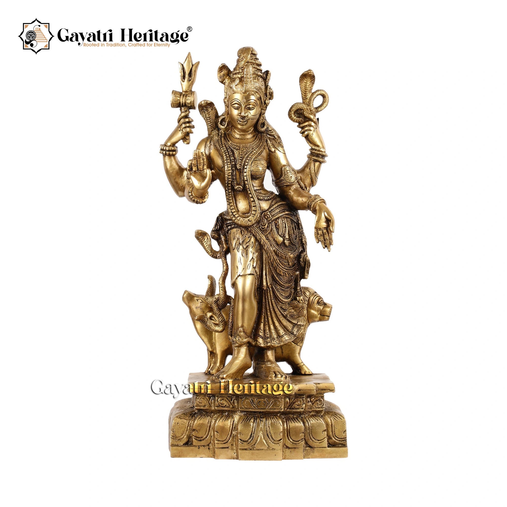 Brass Ardhanarishvara Statue – Union of Shiva Shakti for Balance | Gayatri Heritage